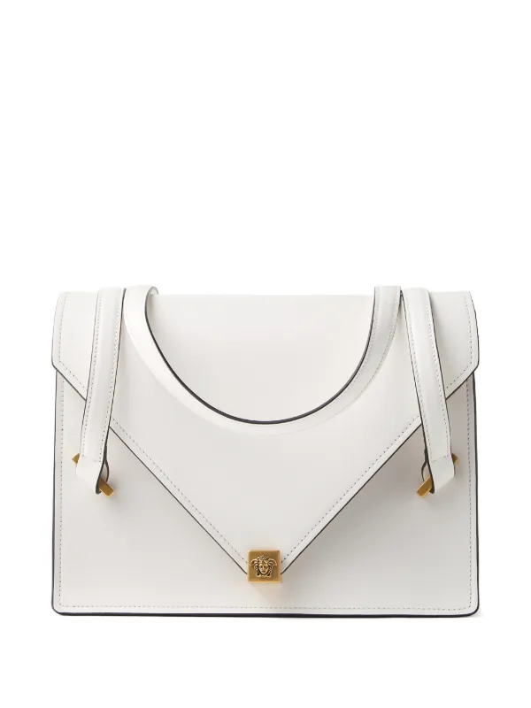 Versace Severine Leather Shoulder Bag in White