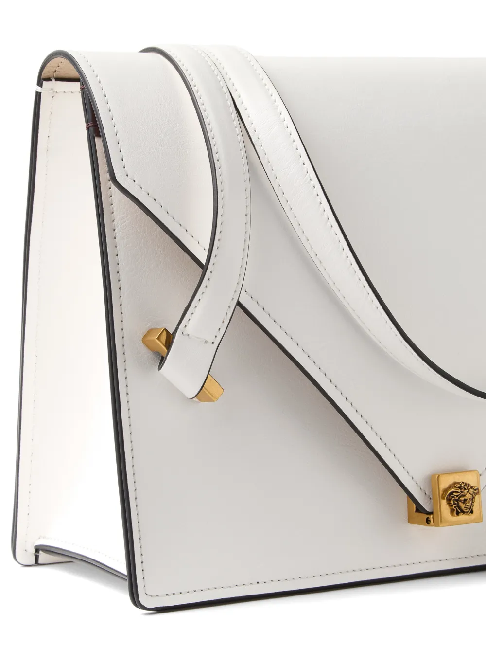 Versace Severine leren schoudertas Wit