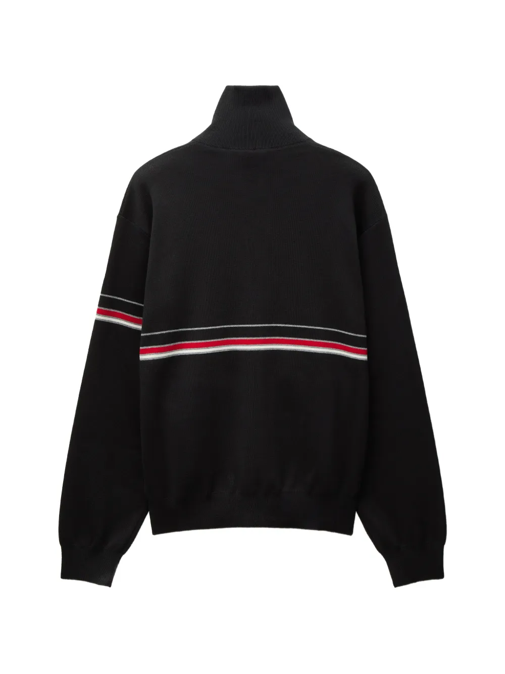 Versace Katoenen gebreid vest met geborduurd logo en rits Zwart