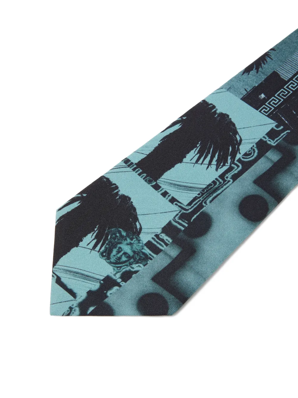 Versace Stropdas met Medusa-logo Blauw