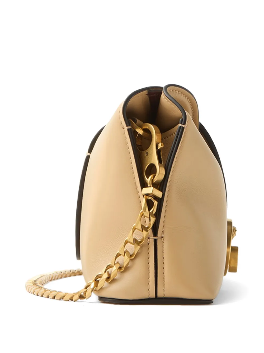 Versace Vivian leren clutch Beige