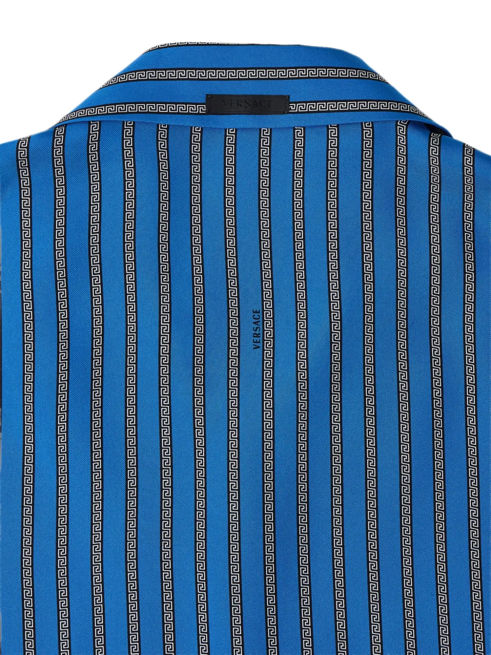 Versace Zijden twill blouse met print Blauw