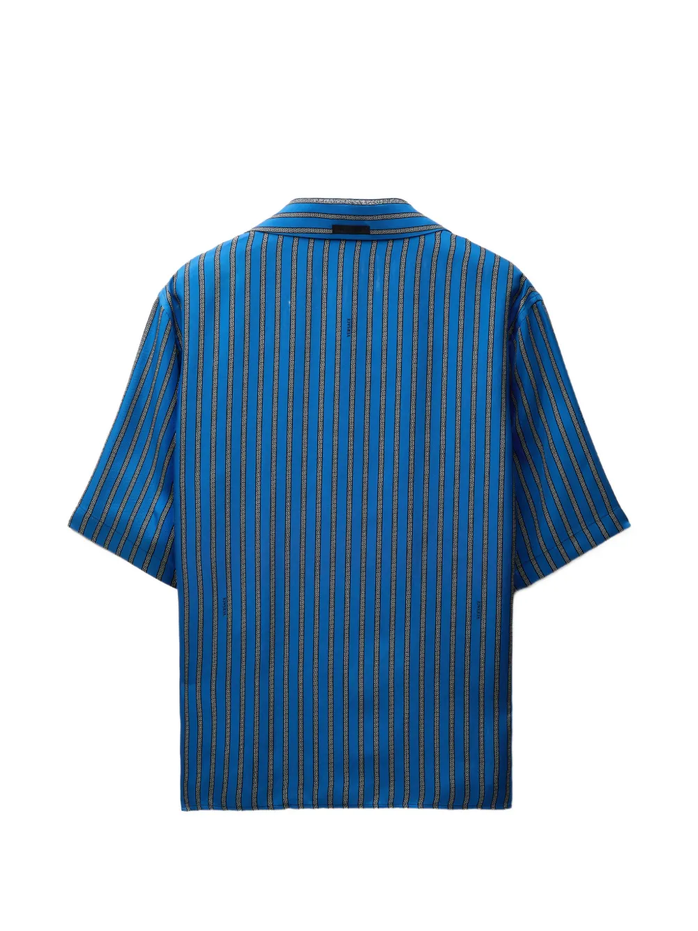 Versace Zijden twill blouse met print Blauw