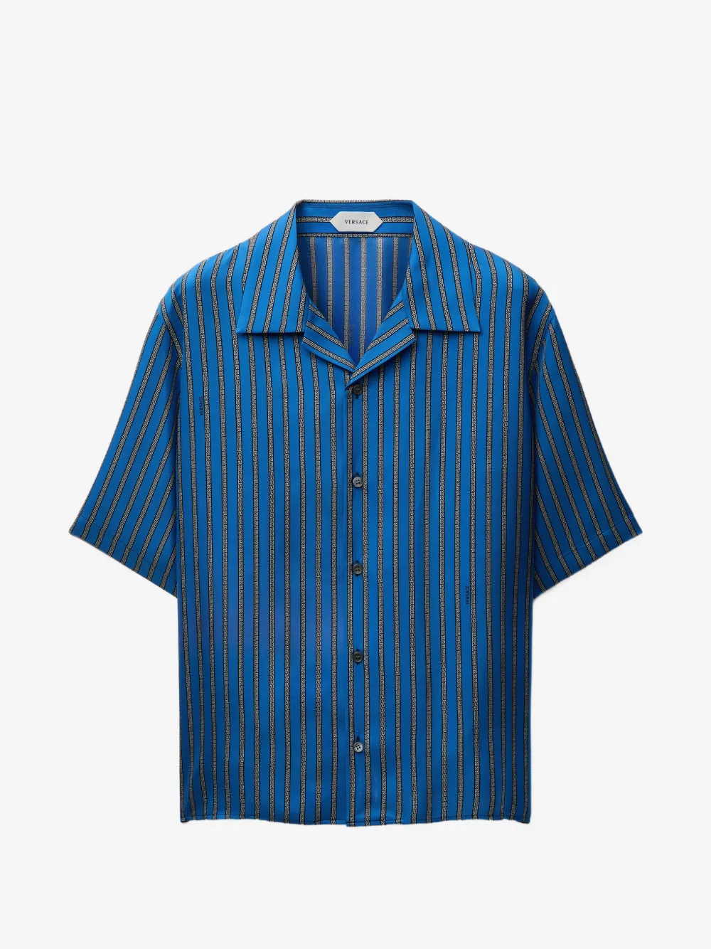 Versace printed silk twill shirt | Blue | Image 1