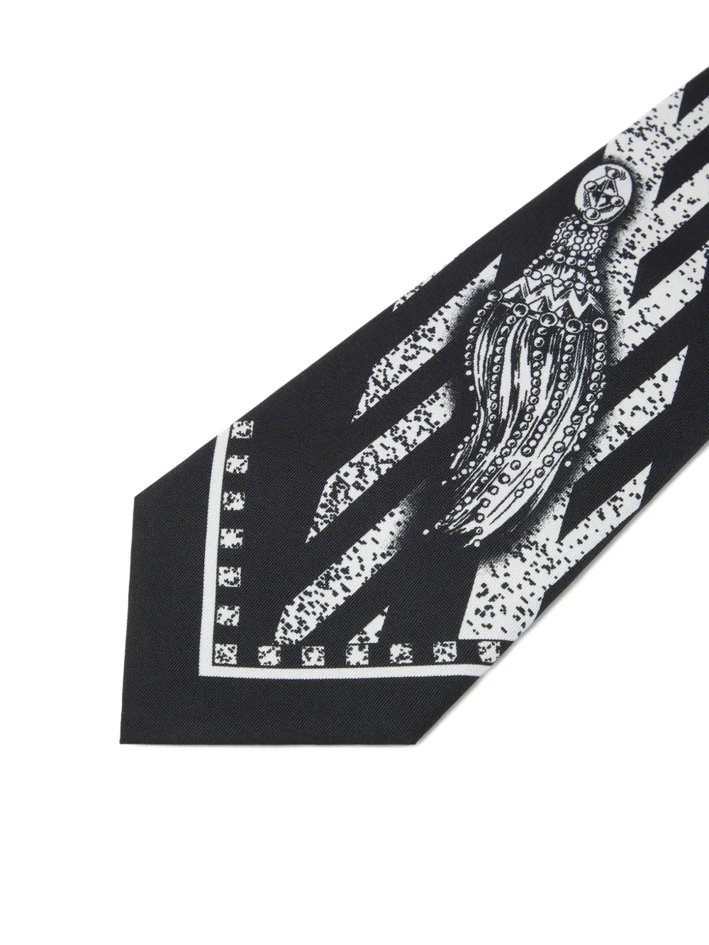  Versace Corbata Con Estampado Gráfico - Negro 