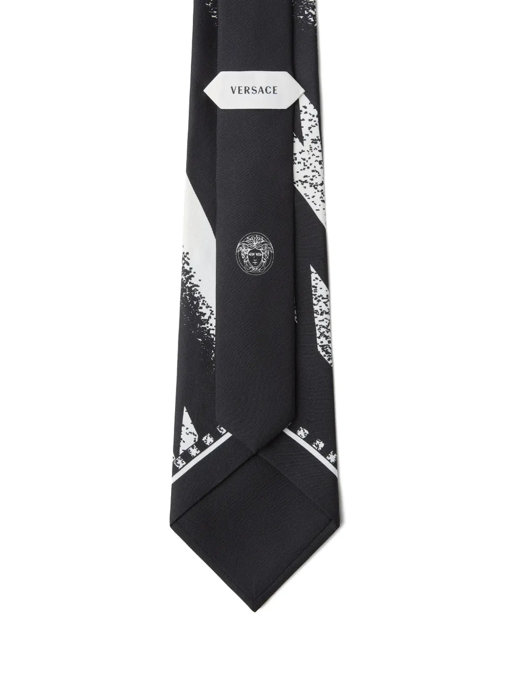  Versace Corbata Con Estampado Gráfico - Negro 