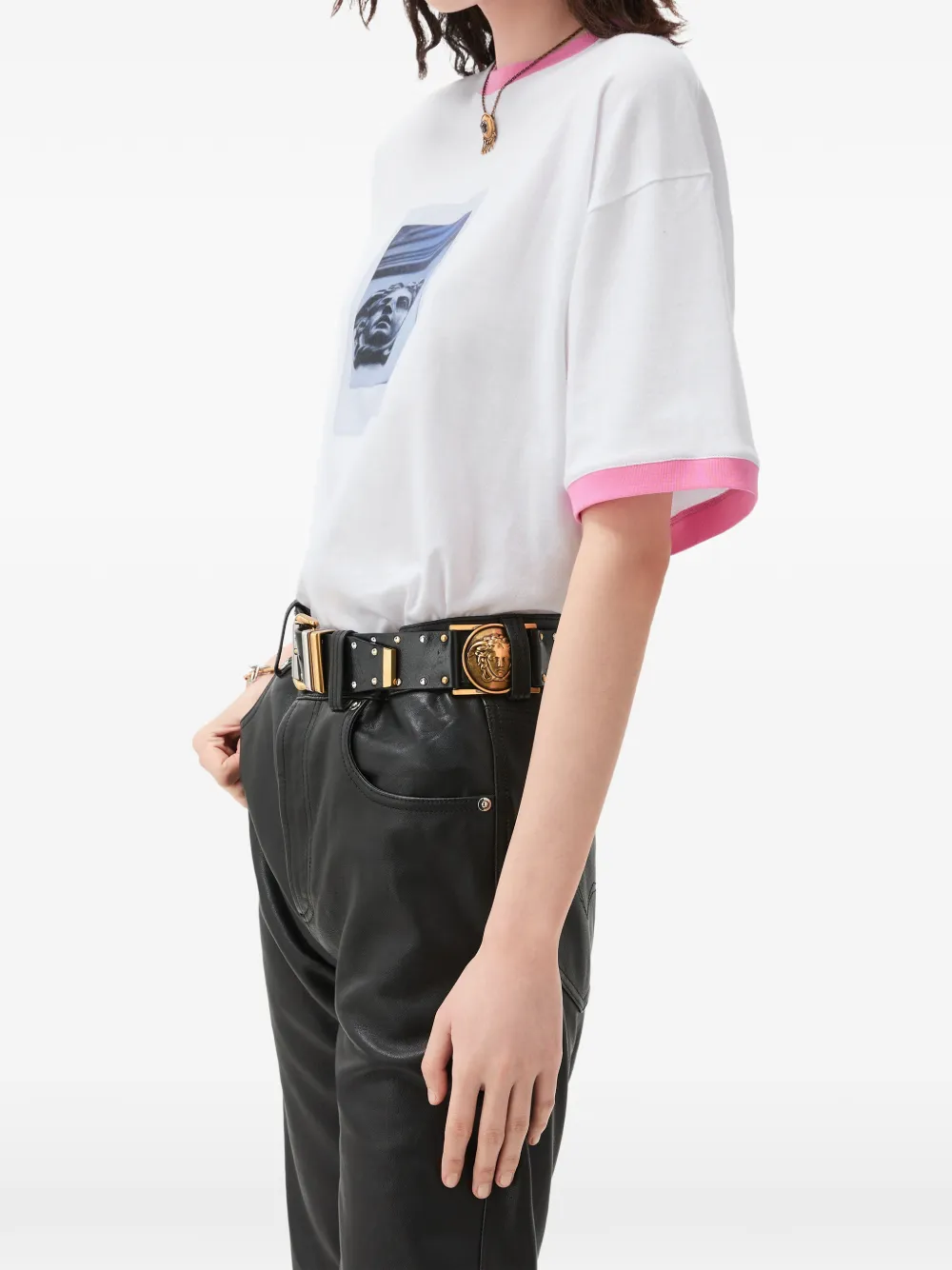  Versace Camiseta Estampada - Blanco 