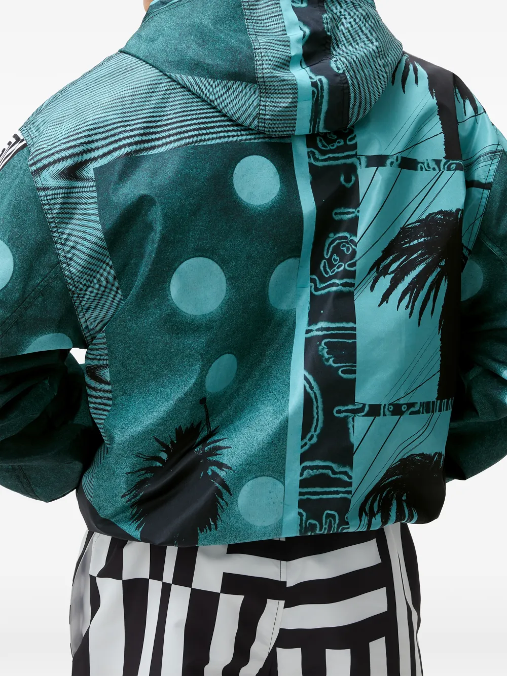Versace Nylon windjack met print Blauw