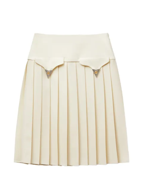 Versace pleated wool midi skirt