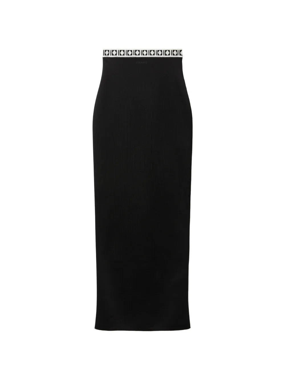 Versace viscose-blend jacquard long skirt - Nero