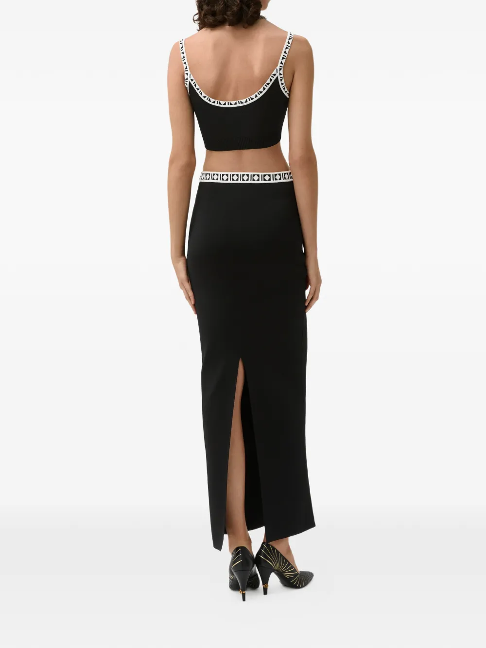 Versace Lange rok van jacquard Zwart