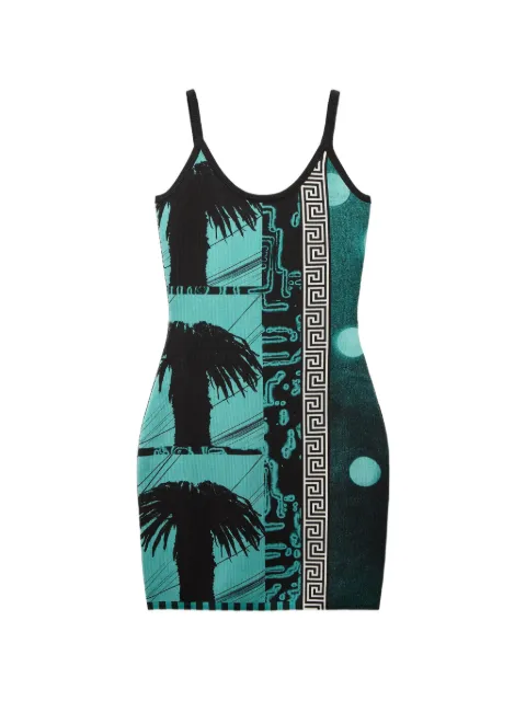 Versace Greca-print graphic-pattern dress