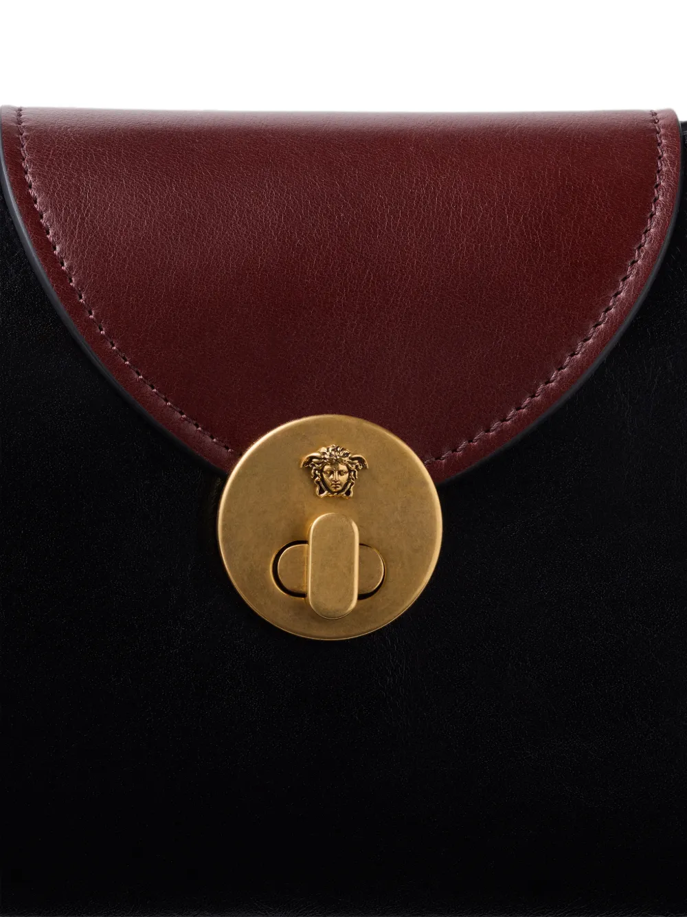 Versace Kleine Vivian East West leren schoudertas Zwart