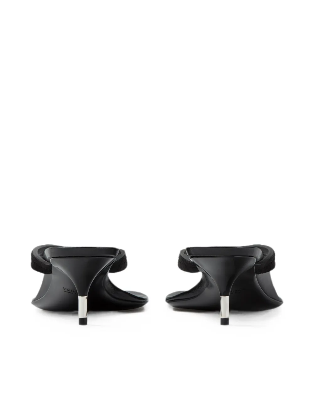Versace Medusa-plaque kitten-heel mules Zwart
