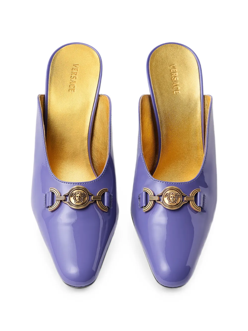 Versace Marisa lakleren muiltjes 90 mm Paars