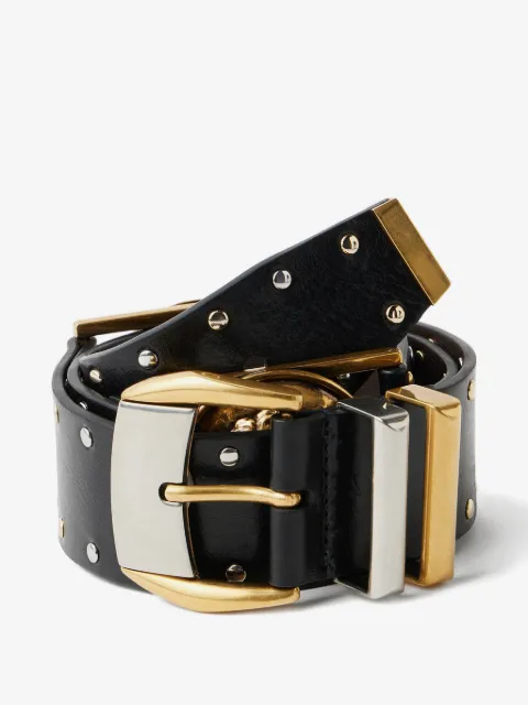 Versace cinturón de piel con apliques de 4 cm