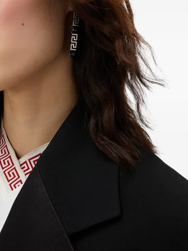 Versace グレカ クリスタル ピアス | シルバートーン | FARFETCH JP