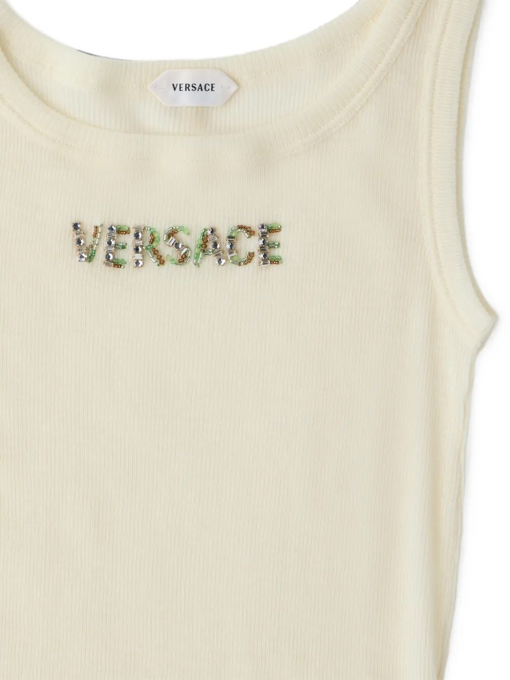 Versace Tanktop verfraaid met kristallen Beige