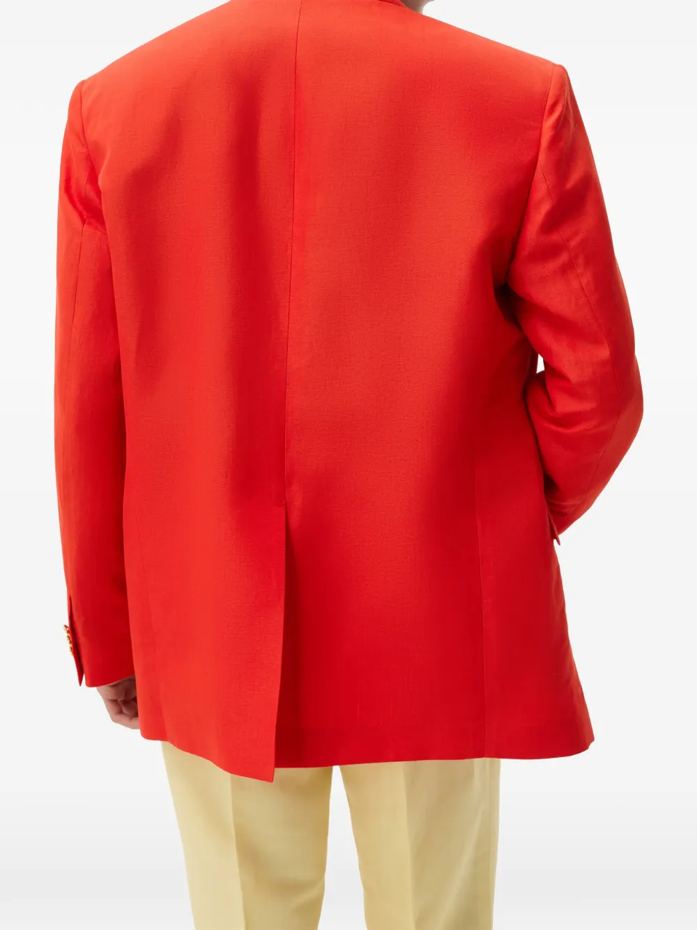 Versace Wollen-linnen blazer Rood