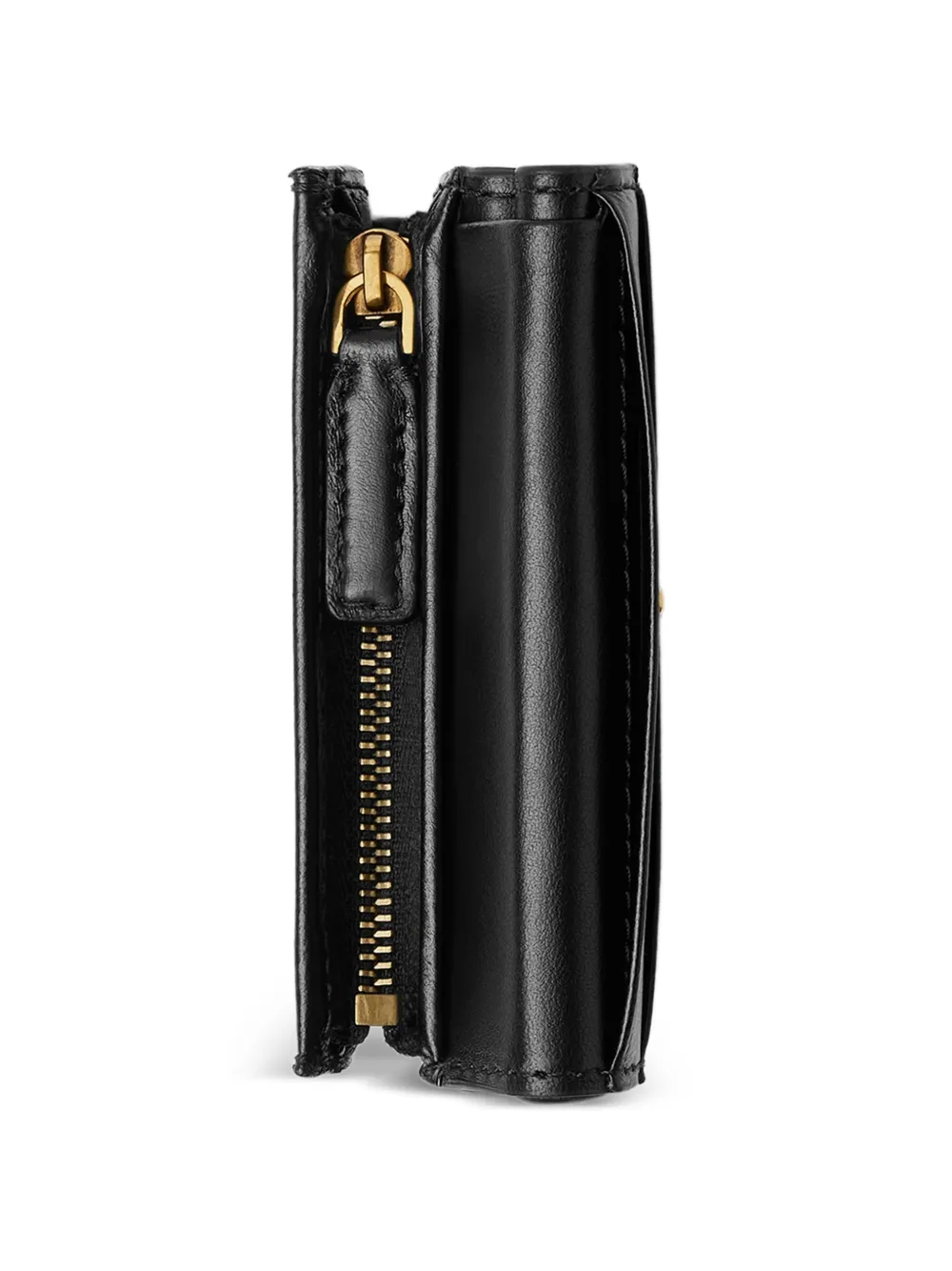 Versace Roomy leren portemonnee Zwart