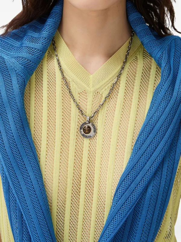 Versace Logo Tag Necklace | Silver | FARFETCH