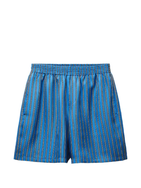 Versace shorts de seda estampados