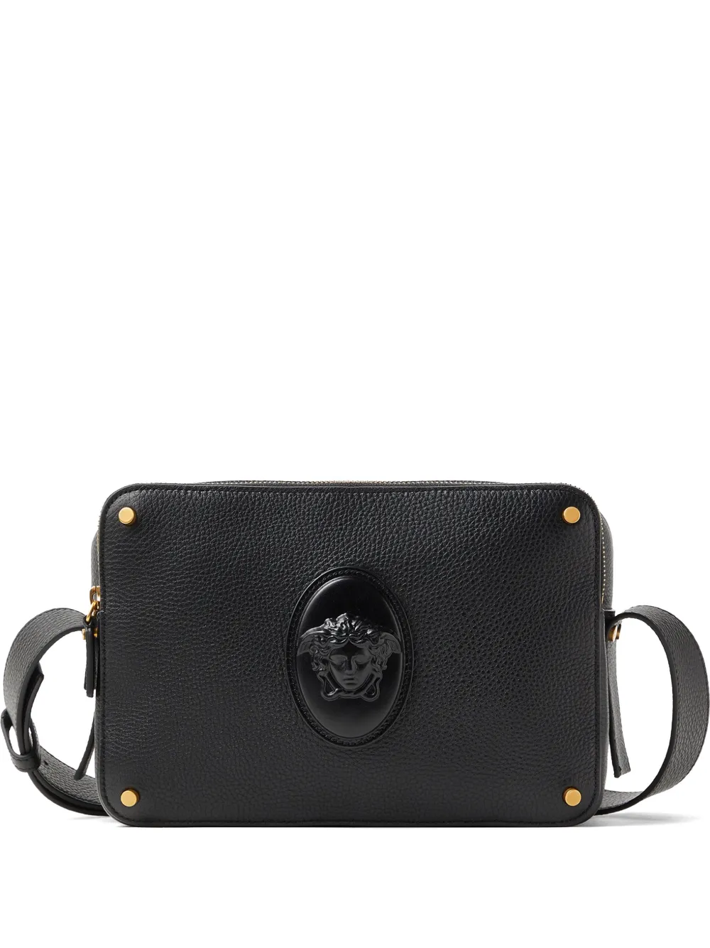 Versace Lou leather crossbody bag - Nero