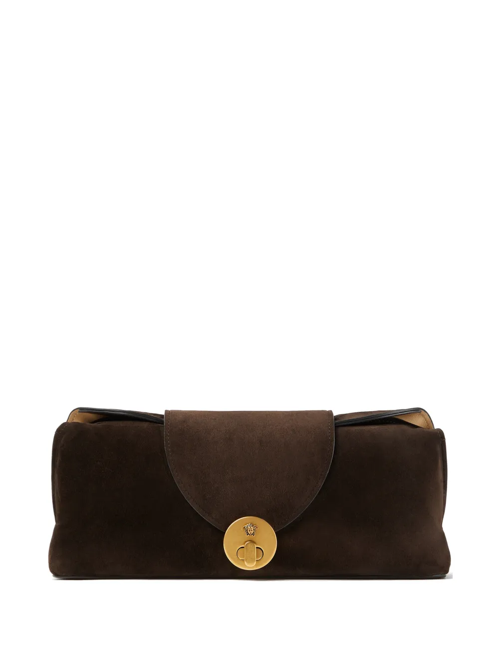 Versace Vivian suede clutch - Brown