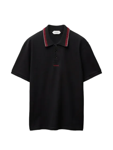 Versace playera tipo polo con logo bordado