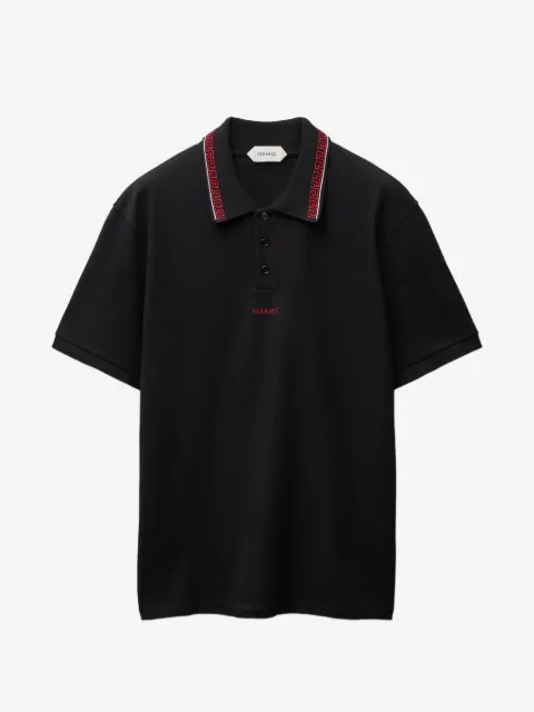 Versace embroidered-logo cotton piqué polo