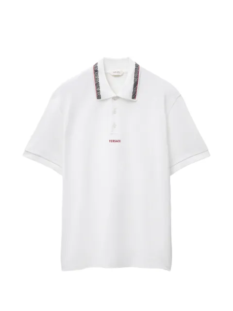 Versace embroidered-logo cotton piqué polo shirt