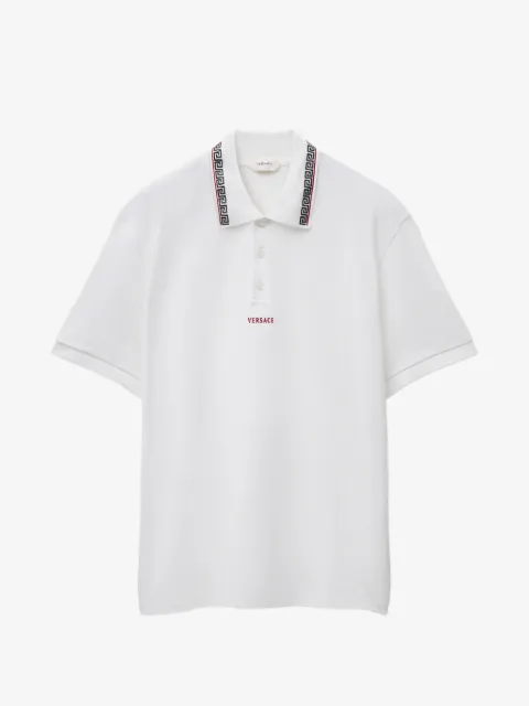 Versace playera tipo polo con logo bordado