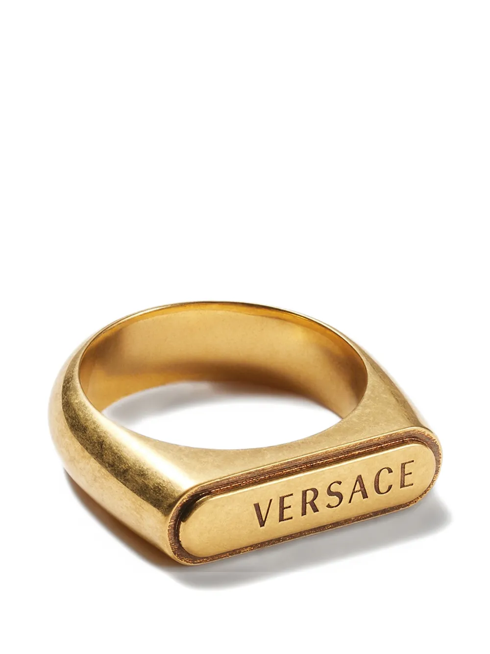 Versace logo tag ring - Oro