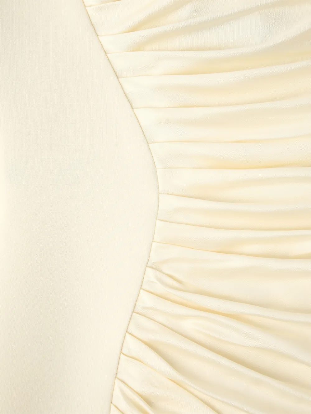 Versace Envers-satijnen crêpe gedrapeerde mini-jurk Beige