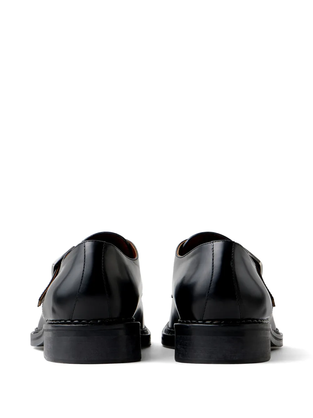 Versace Primo leren gespschoenen Zwart