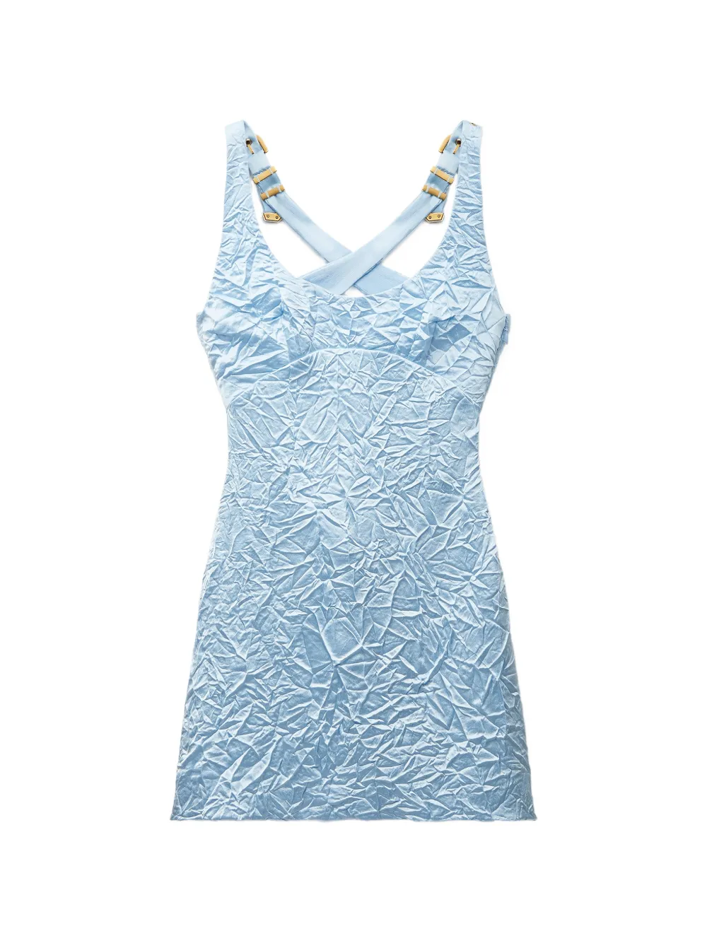 Versace Abito corto in cady di seta - Blu