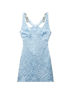 versace sleeveless silk cady long dress Embroidered Silk Cady Satin Gown Blue
