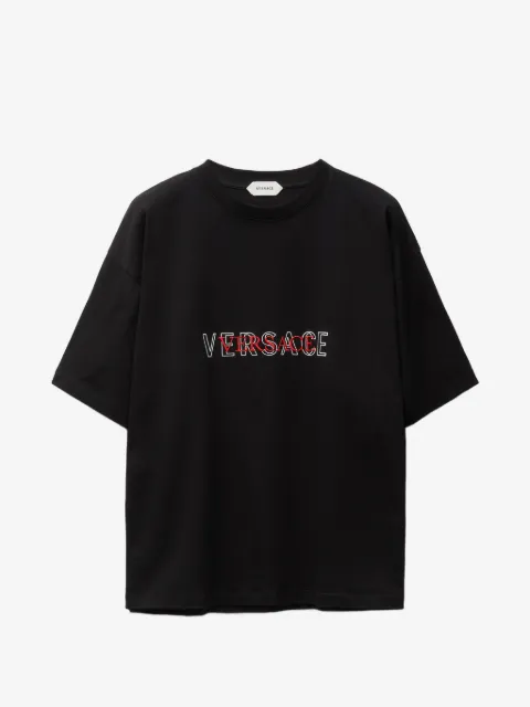 Versace embroidered-logo cotton-jersey regular T-shirt