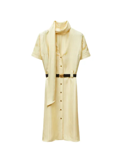 Versace jacquard viscose-silk midi dress