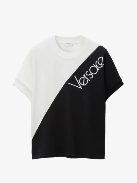 Versace playera slim con logo bordado