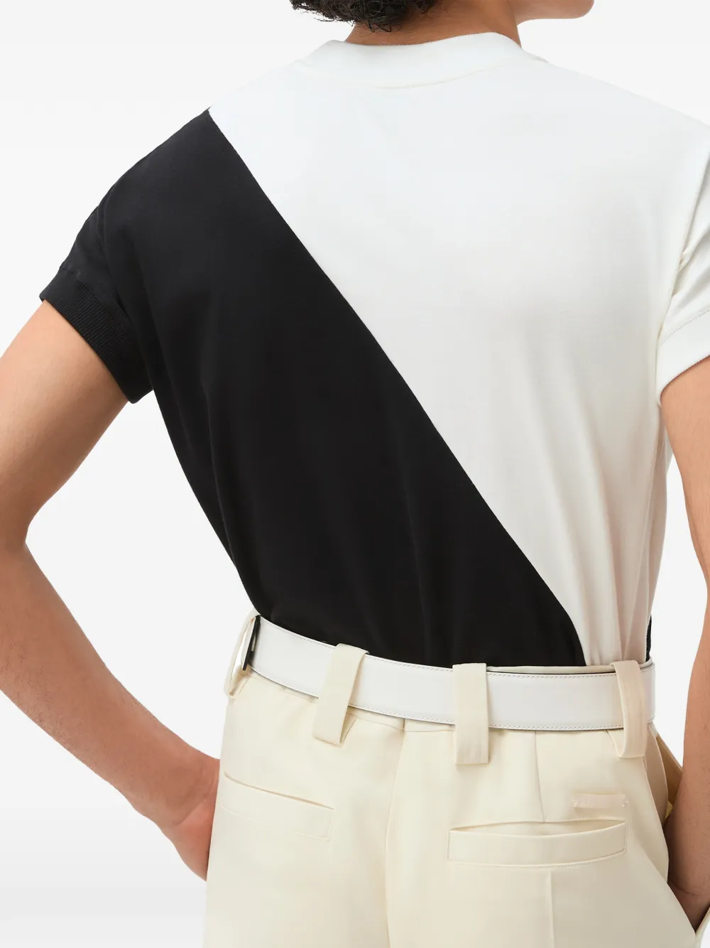 Versace Stretch katoen-jersey T-shirt met geborduurd logo Zwart