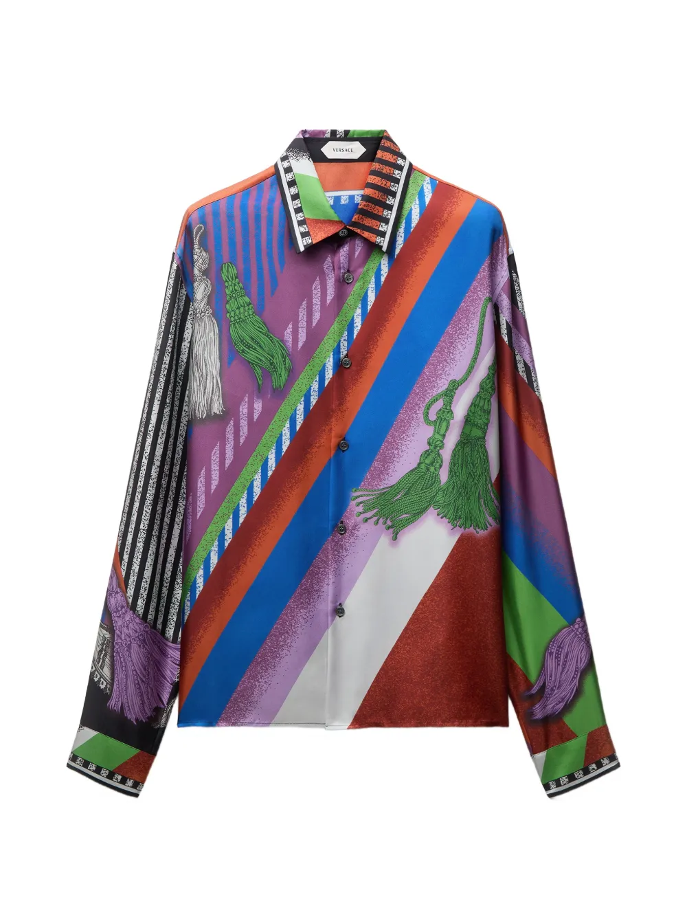 Versace tassel-print shirt - Blu