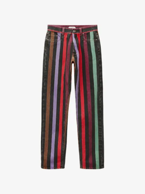 Versace Gerade Jeans mit Streifen