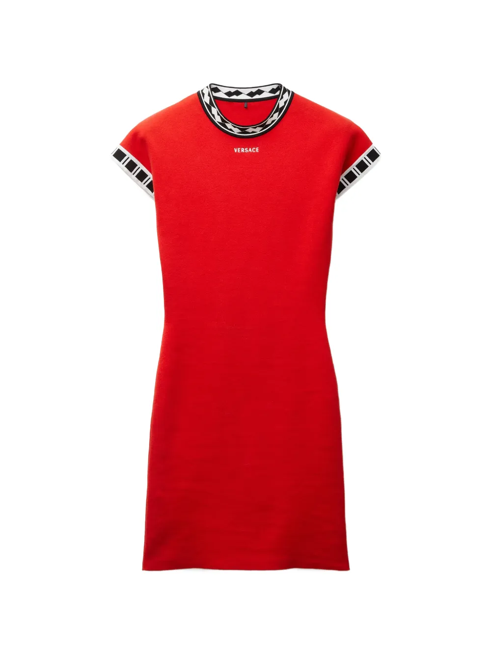 Versace cotton knit mini dress - Red