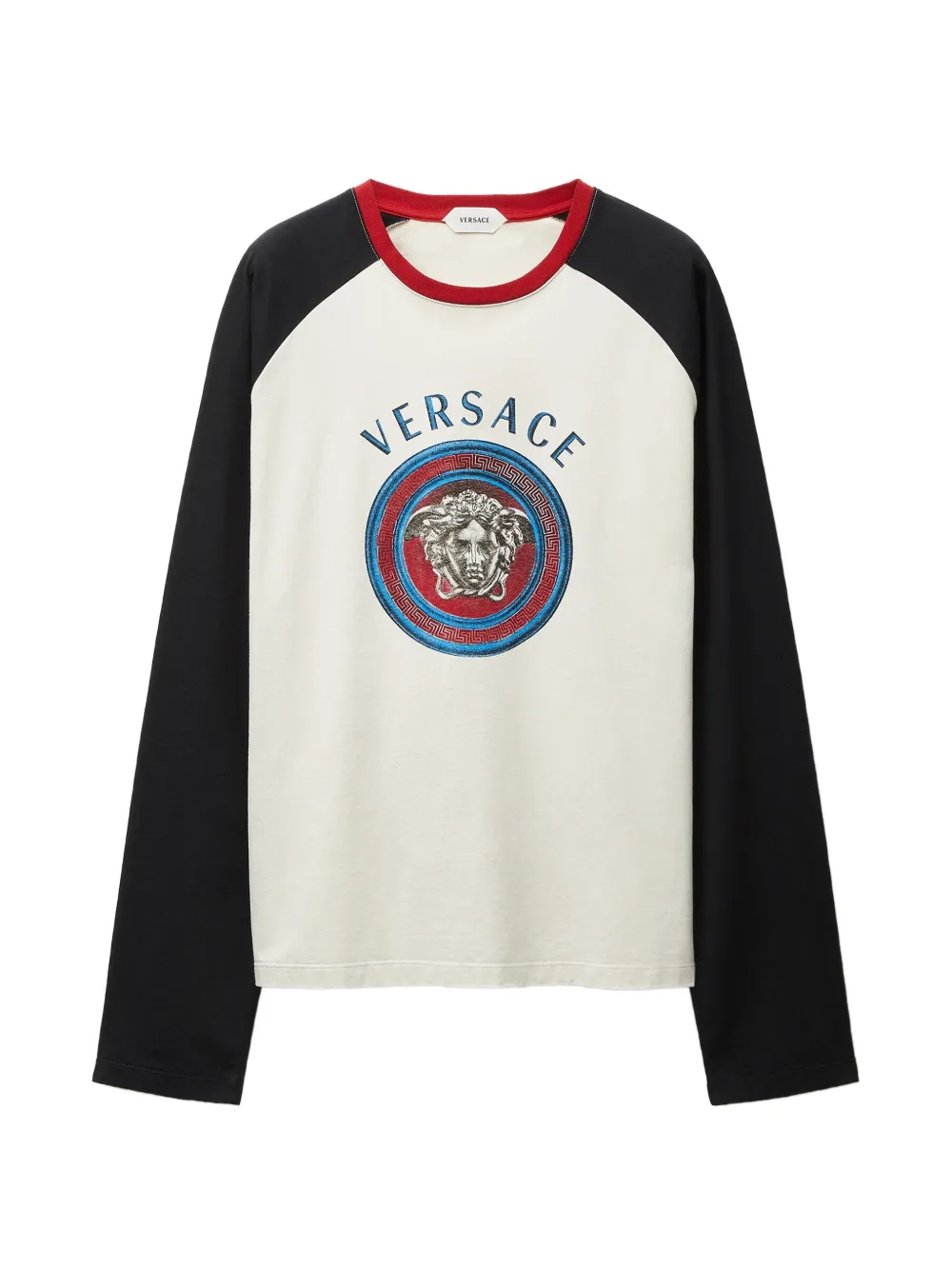 Versace Medusa Raglanärmel T-Shirt - Weiß