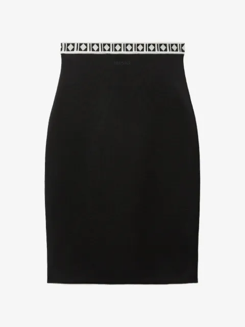 Versace viscose-blend jacquard midi skirt