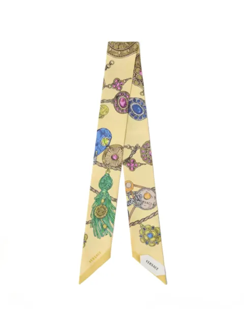 Versace jewellery-print silk scarf