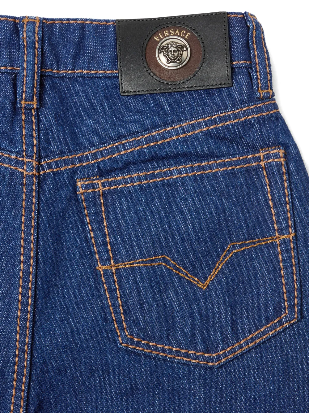 Versace Jeans met contrasterend stiksel Blauw