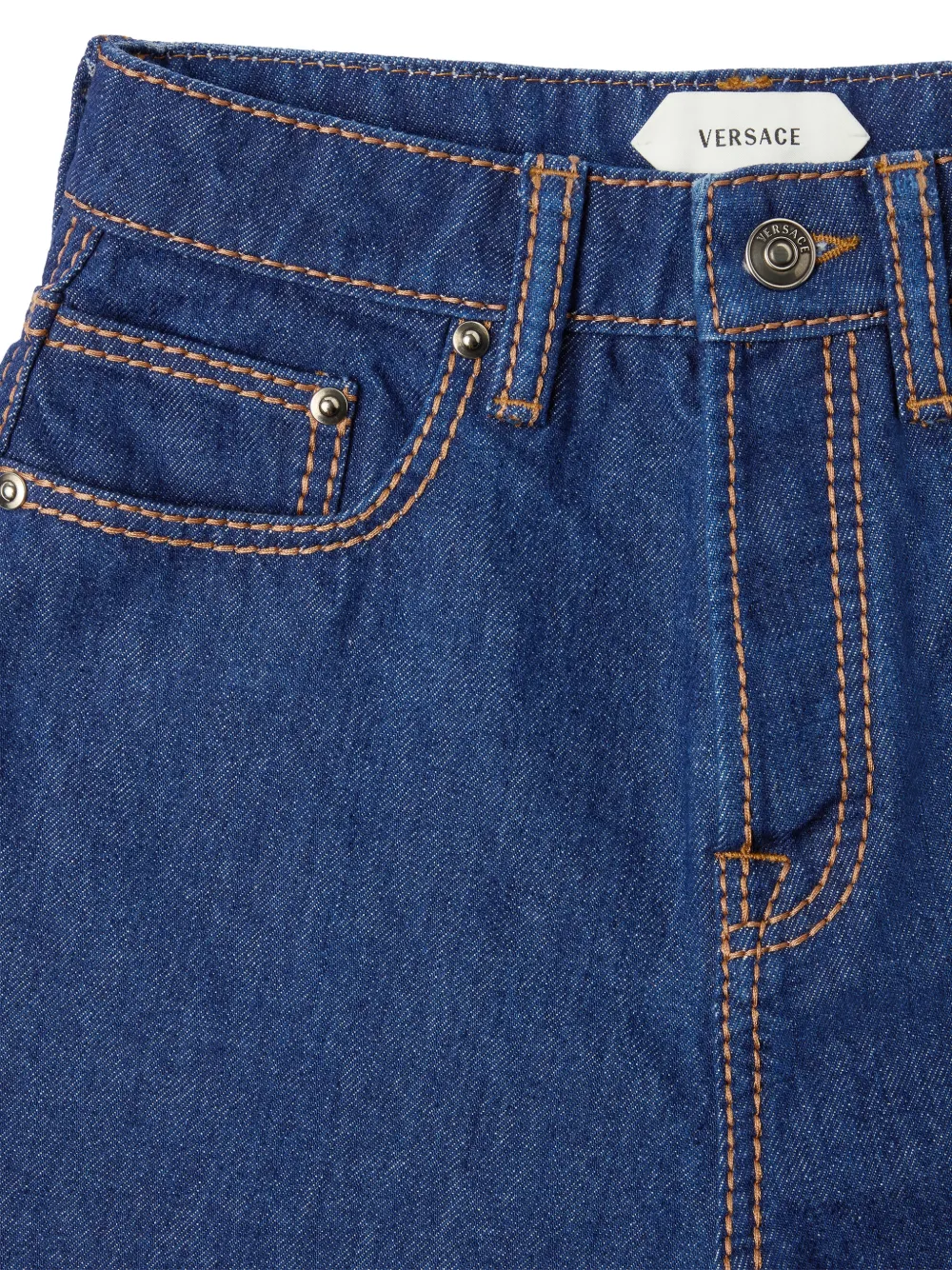 Versace Jeans met contrasterend stiksel Blauw