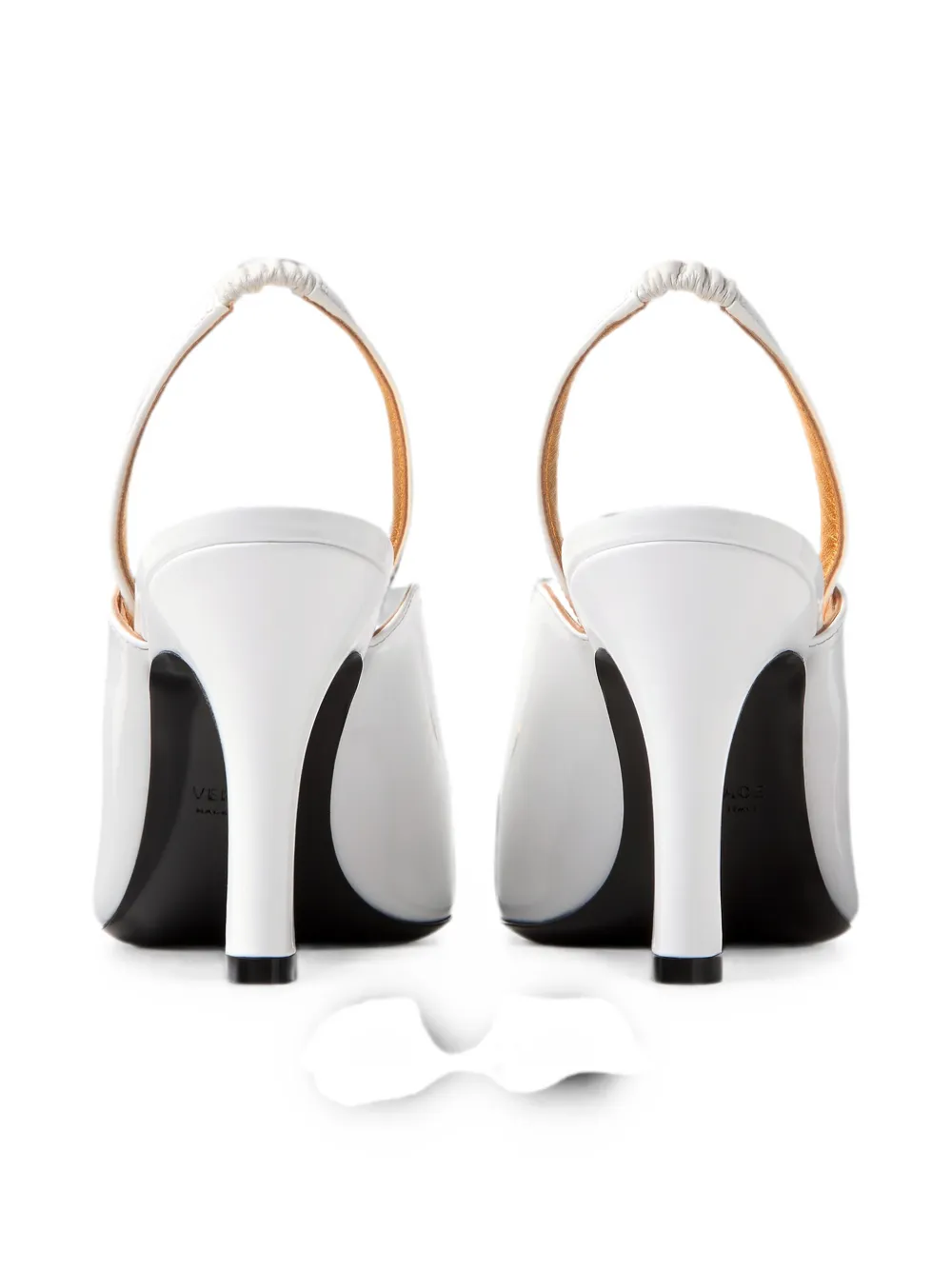 Versace Marisa lakleren slingback pumps 90 mm Wit